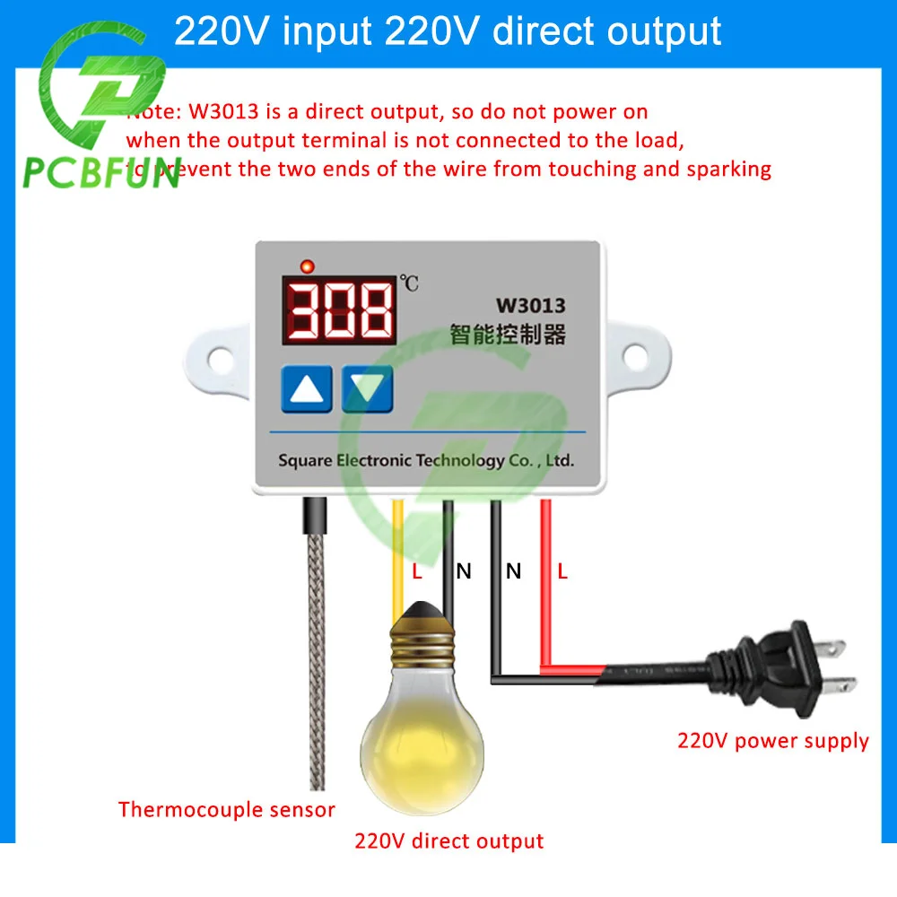 AC 110V 220V W3013 Digital Thermostat K-type Thermocouple High Temperature Controller Vegetable Oil Burner Fuel Machine