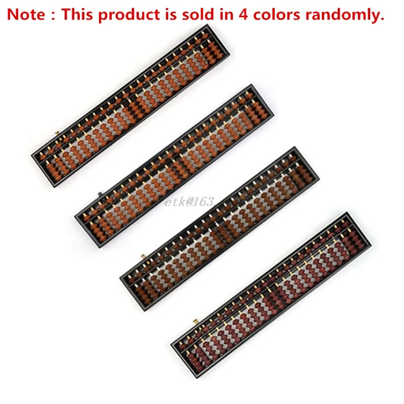 Portable Chinese 23 Digits Column Abacus Arithmetic Soroban Calculating Counting Math Learning Tool for Children