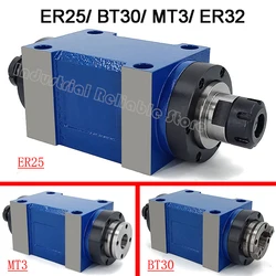 ER32 ER25 MT3 BT30 Power Head Spindle 3000~7000rpm Power Unit Machine Tool Spindle Head for boring milling drilling tapping