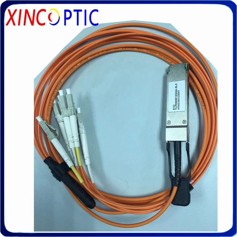 40G QSFP+ 8*LC connector 4M Cable, OM3 40Gbps QSFP+ 8xLC connector 4 Meters AOC Active Optical Cable Support Custom Length