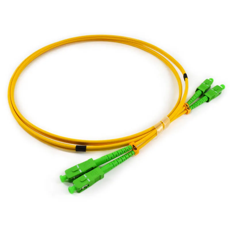 

Skylynn New Arrival, 10 PCS SC/APC-SC-APC Fiber Optic Patch Cord Single Mode G652D Duplex 2.0mm Yellow LSZH Jacket