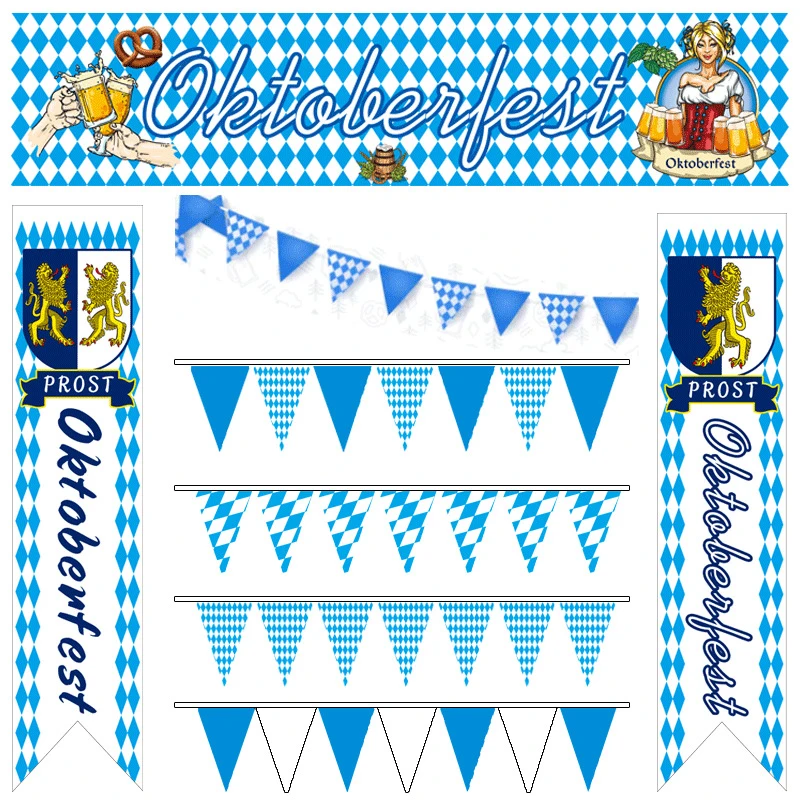 2021 Oktoberfest Trang Trí Bia Đức Quốc Kỳ Lễ Hội Dự Tiệc Cung Cấp Trang Trí Bayern 100 Người Fiesta Biểu Ngữ Miễn Phí Vận Chuyển