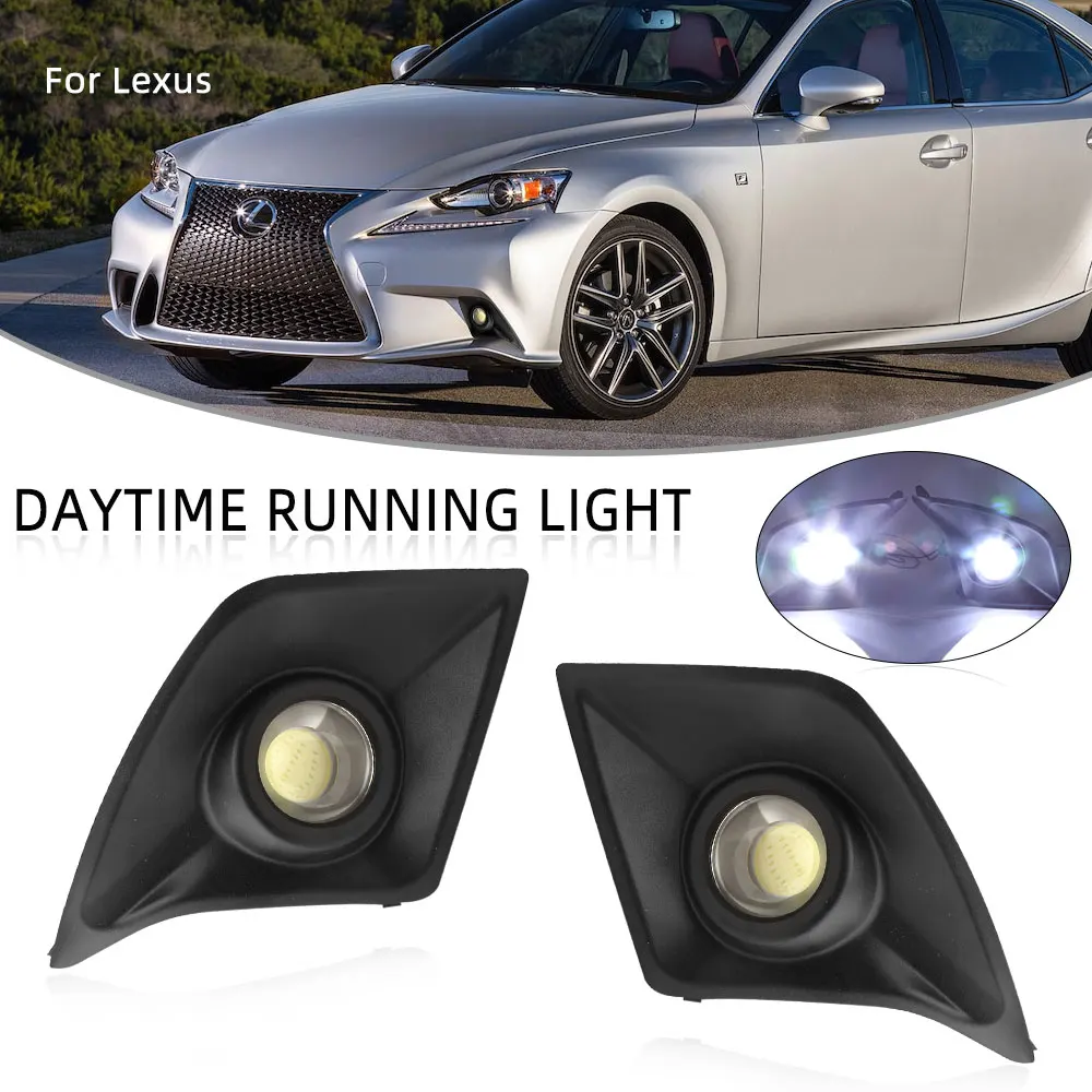 

LED Fog Lights FOR Lexus F-Sport IS200T IS250 IS300 IS350 2014-2016 Foglights Fog Lamp Headlight DRL Cover Frame Car Accessories