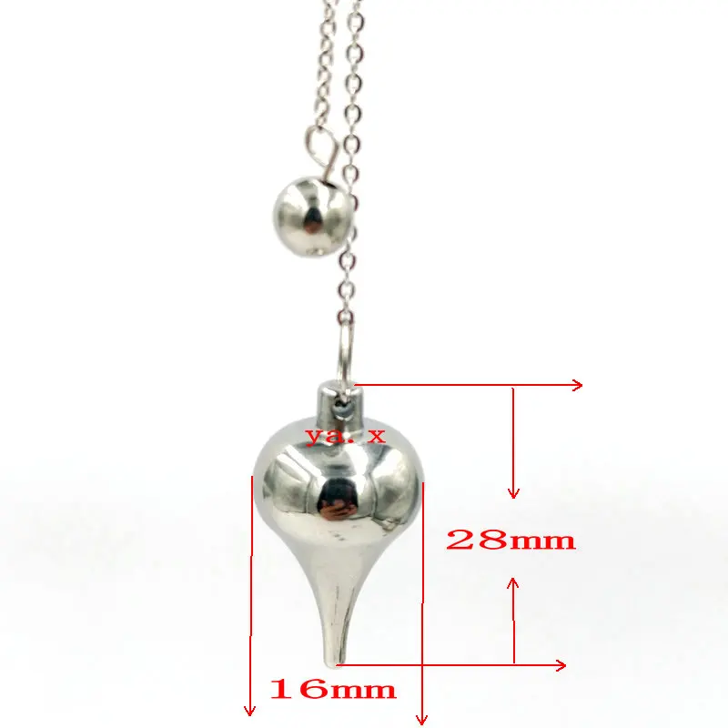 Stainless Steel Pendant Men Women Natural Healing Gem Stone Jewelry Reiki Pyramid Hexagonal Pendulum Chain Pendant Amulet Classi