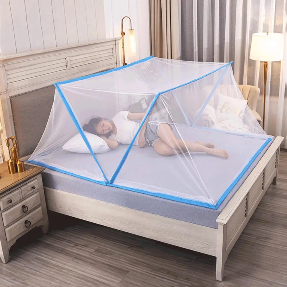 Foldable Mosquito Net Breathable Bed Tent Fast Installation Canopy Netting For Outdoor Camping Travel For Babies Adult