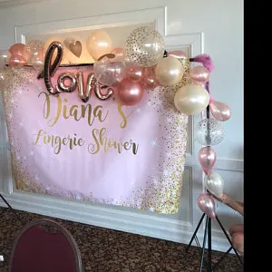 Fondo rosa dorado brillante para cumpleaños, telón de fondo para fiesta de cumpleaños de niñas y mujeres, estudio, sesión fotográfica, boda, boda y ducha nupcial