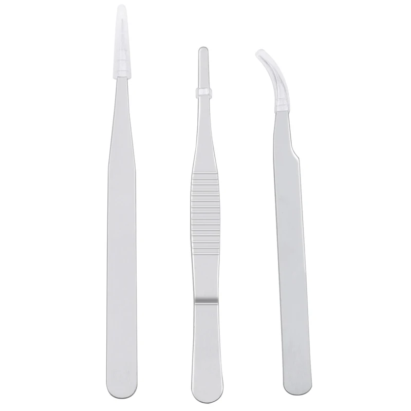3 em 1 profissão inoxidável sobrancelha pinça cílios extensão flor beleza ferramentas de maquiagem alta precisão qualidade pinças