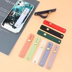 Finger Ring Phone Holder Candy Plain Color Wrist Band Hand Band Finger Grip Push Pull Universal Mobile Phone Holder Stand