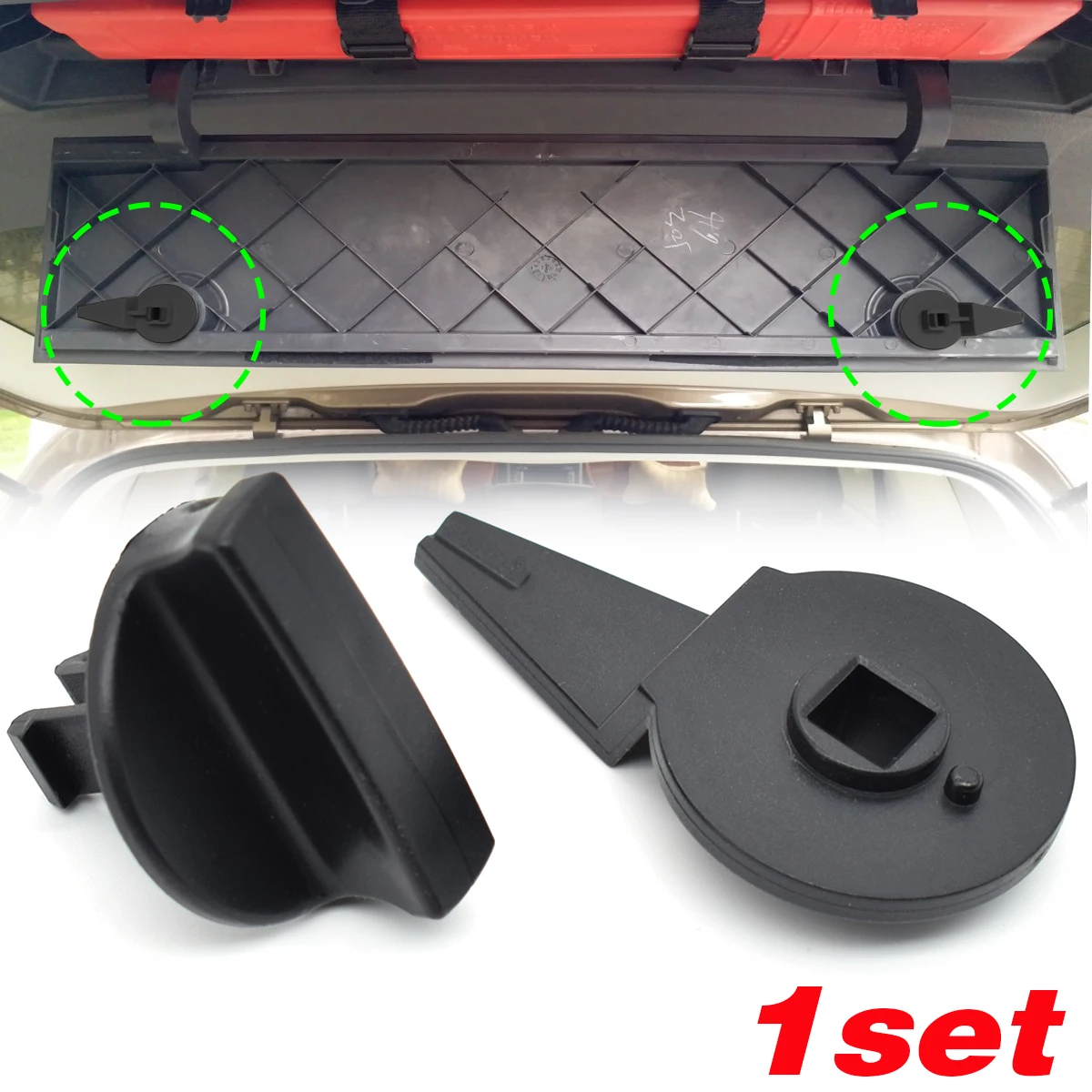 

Clip For VW Tiguan 5N MK1 Touran 2003 - 2015 Car Tailgate Boot Warning Triangle Cover Compartment Bracket Turn Knob Mount Lock