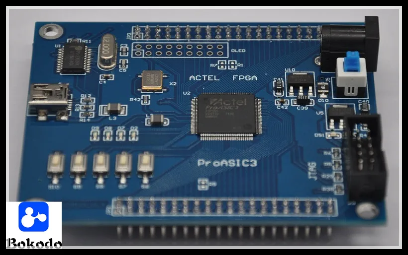 Actel Proasic A3p250 com Serial Port Fpga Sistema Mínimo Desenvolvimento Board Experimental Board