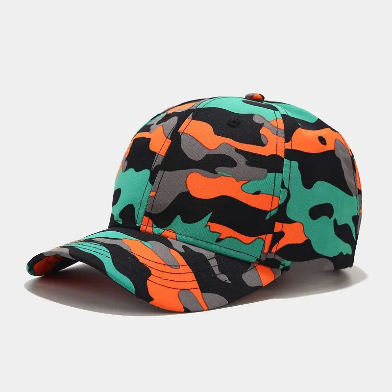 Camouflage Printing Cotton Casquette Baseball Cap Adjustable Snapback Hats for Men and Women 182