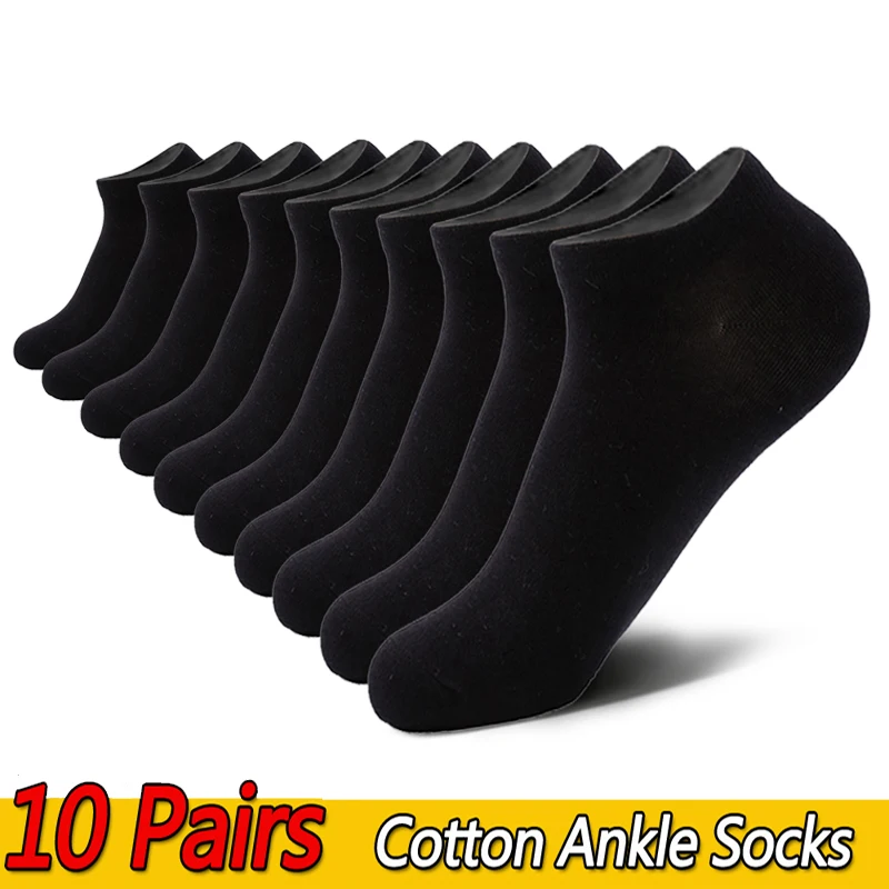 10 Pairs Ankle Sokken Mannen Sokken Low Cut Ankle Sok Mannen Korte Sokken Casual Sport Katoenen Sokken Mannen Geen tonen Sokken Maat 6-11