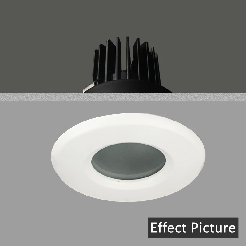 Recessed Waterproof IP65 Ceiling Downlights Round/Square Frame GU10/MR16 Lamp Base Holder Bathroom Spot Lighting Fitting Fixture