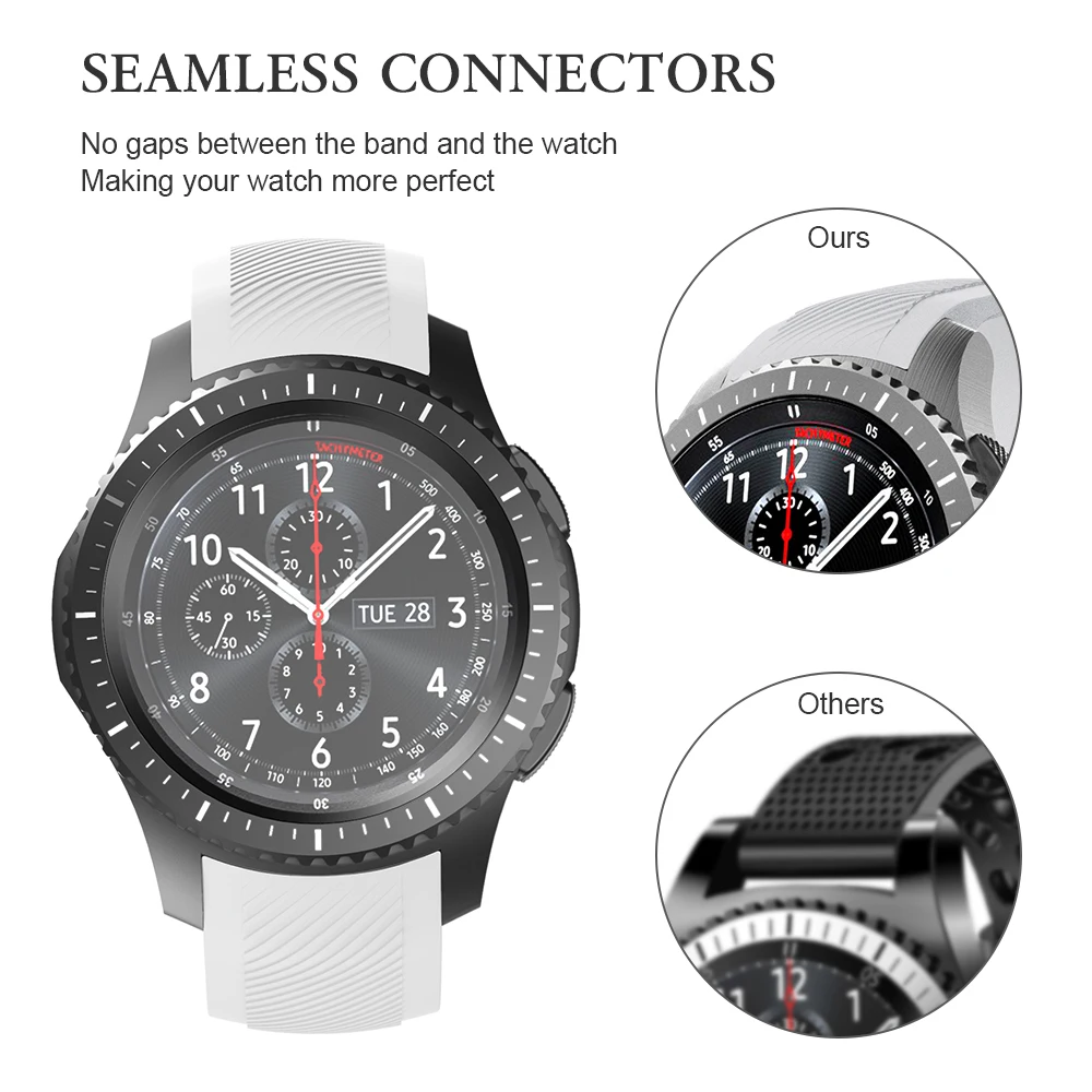 Correa de silicona suave para reloj inteligente, repuesto Compatible con Samsung Gear S3 Frontier, 46mm