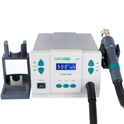 ヒートガン1000w220/110v 861dw,オリジナル,鉛フリー,熱風溶接ステーション,マイクロコンピューター,温度加工機3ノズル