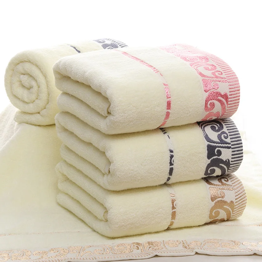 Soft Stripe Towel Set Cotton Print Bath Beauty Face Towel For Adults Kids Hotel Spa Hand Shower Sport Towel Home Toalla De Ducha