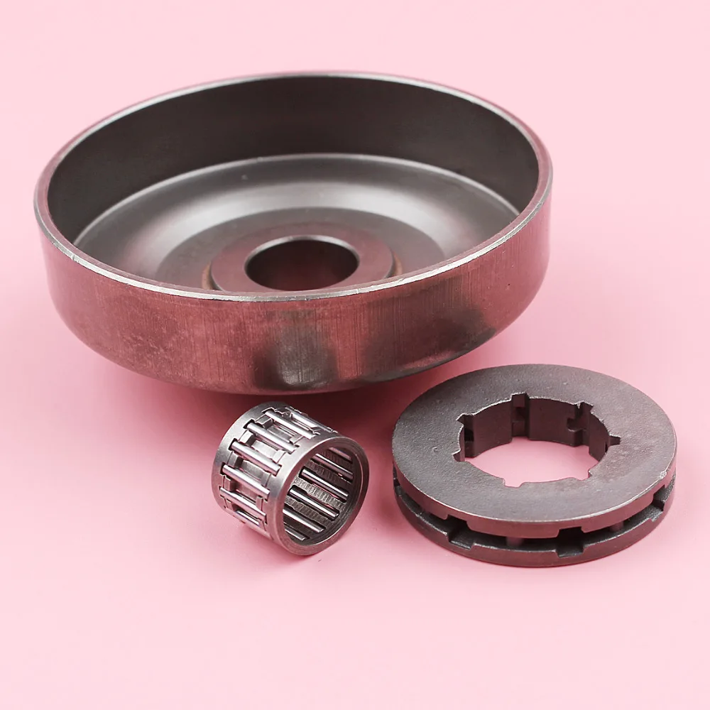 Clutch Drum 325 8 Teeth 19mm Sprocket Rim Needle Bearing Kit For Husqvarna 50 51 55 154 254 Chainsaw Spare Part бензопила