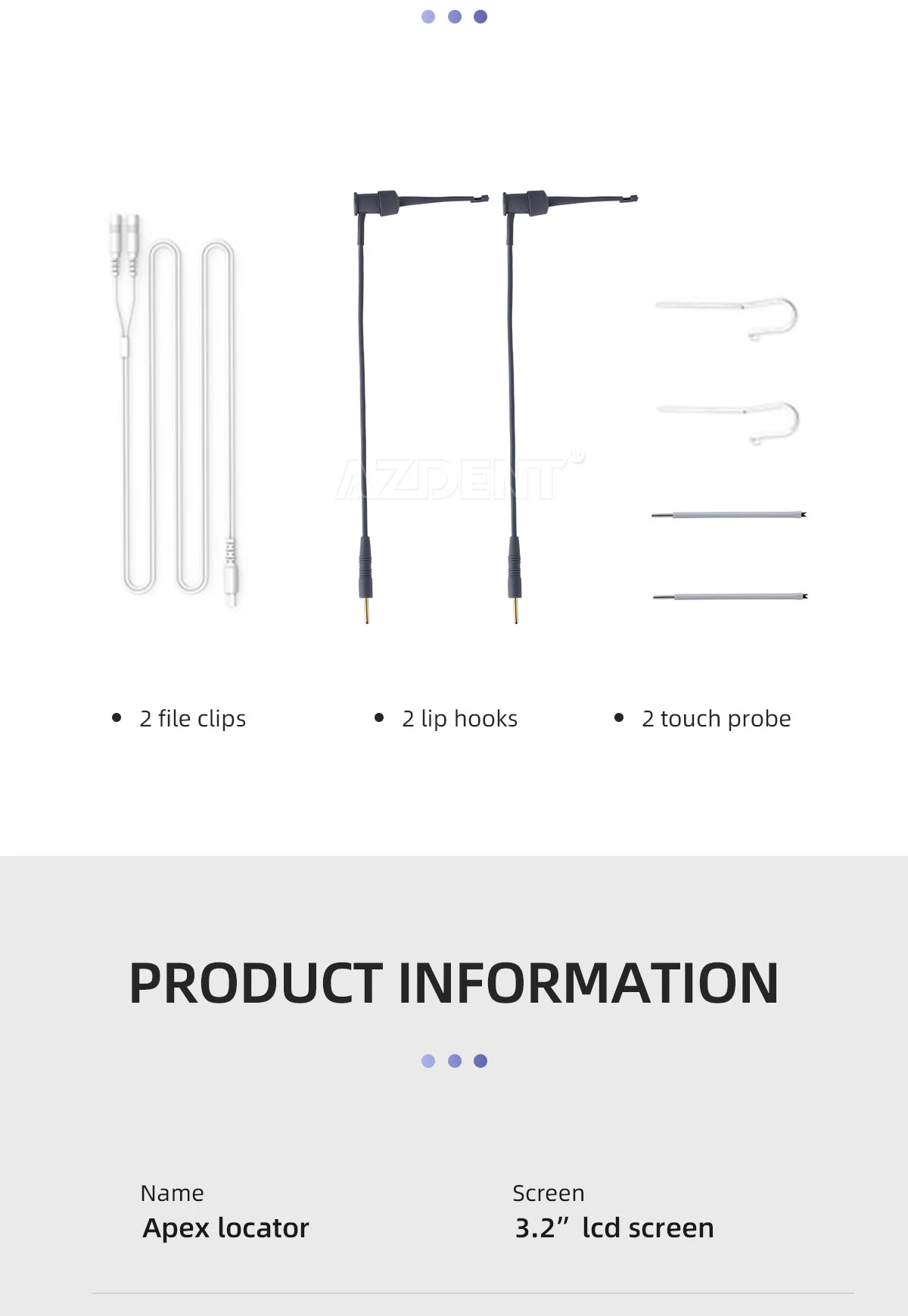 AZDENT Dental Endo Apex Locator Apex Root Cancal Standort Messung Zahnärzte Labor Zahnmedizin Werkzeug 3,2' LCD Bildschirm – Detail 6