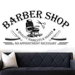 Barbershop Window Wall Art Sticker Decal Vinyl Home Interior Design Home Decoration Accessories For Hair Salon Hairstyle C706