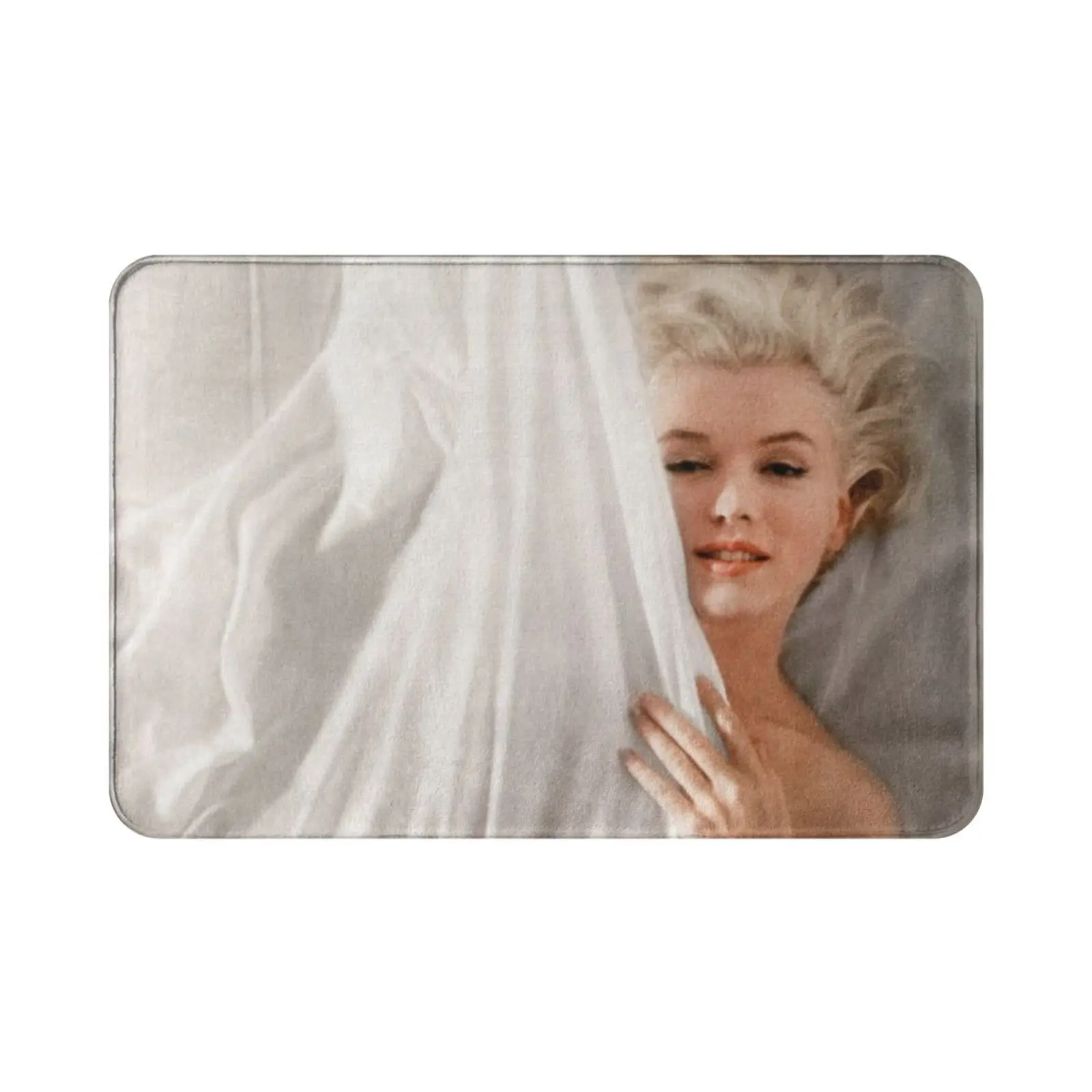 Marilyn Monroe In Bed 1950s Icon Old Hollywood Vintage Retro Celeb Carpet Mat Rug Cushion Soft Non-Slip Kawaii Vsco