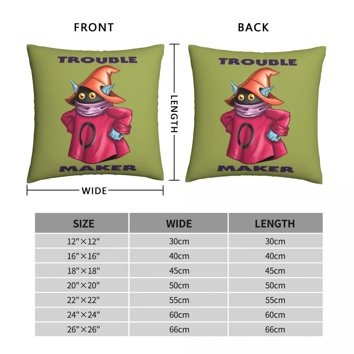 He-Man Orko Trouble Maker Pillowcase Polyester Linen Velvet Printed Zip Decor Pillow Case Home Cushion Case Wholesale