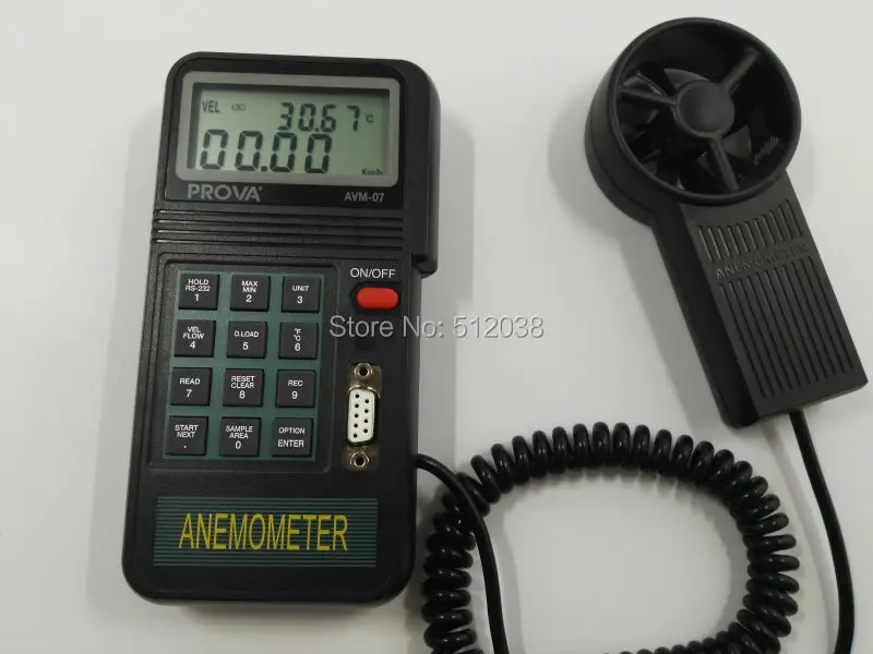 AVM-07 Digital Anemometer Flow Anemometer (RS-232)