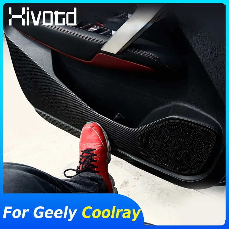 For Geely New Coolray SX11 BelGee X50 2024 Car Door Anti Kick Pad Carbon Fiber Protective Cover Film Strip Anti-Dirty Sticker