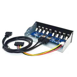 8 Port USB Hub USB3 5.25 USB 3.0 Front Panel Splitters USB 3.0 Hub for PC USB-HUB Multiple USB3.0 HUB Splitter Hubs for Computer
