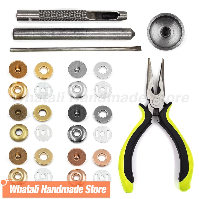 Magnet Schnalle Druckknöpfe 17 mm für Geldbörse Tasche Notebook Lederhandwerk