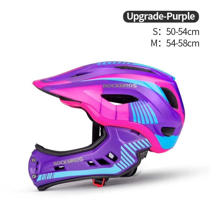 ROCKBROS 2 In 1 Detachable Full Face Bike Helmet Children Bicycle Helmet  Kids Cycling Sports Safety Hat for Parallel Car Scooter - AliExpress