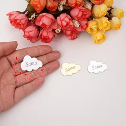 Custom 20pcs 7cm 5cm Wedding Mirror Cloud Personalized Small Name Sticker Tags Party Decor Bridal Babyshower Favors Guest Gifts