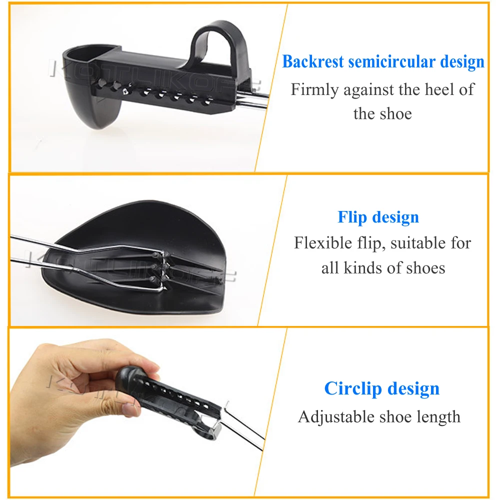 Picture 5: KOTLIKOFF Adjustable Plastic Boots Shoe Stretcher Household Durable Solid Black Shoe Tree Expander Extender Shoes Support Keeper