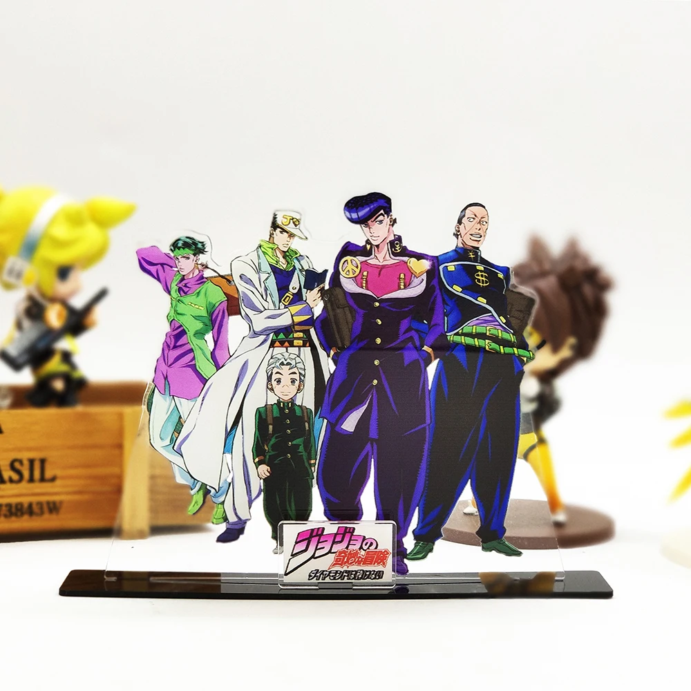 Jo no Bizarre Adventure group Josuke Koichi Okuyasu group family acrylic stand figure model plate holder cake topper anime