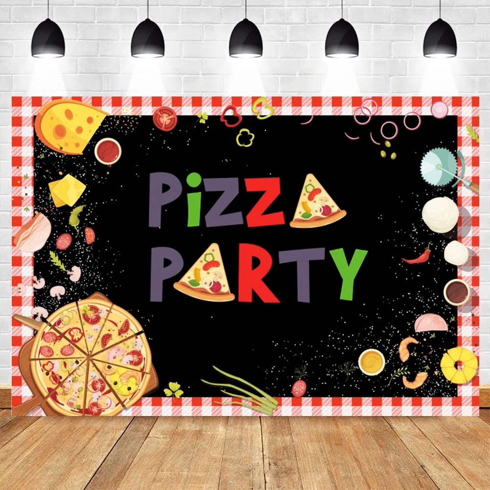

Yeele Pizza Party Backdrop Food Newborn Baby Birthday Party Photography Vinyl Photographic Photo Background Props Photophone