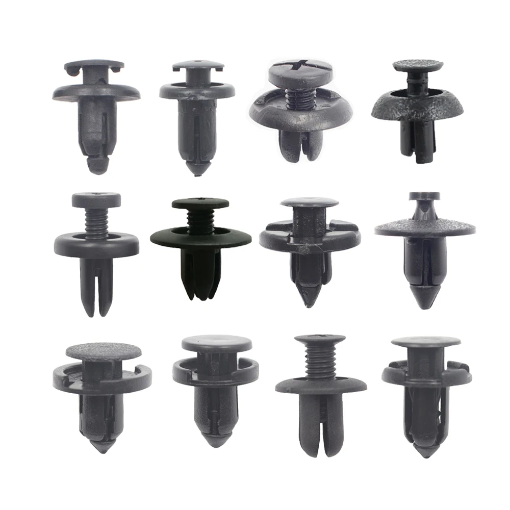 50 Pcs Push-Type Fastener Clips For Toyota Honda Chrysler Front & Rear Bumper hood Fender Splash Guard Panels Retainer Rivet
