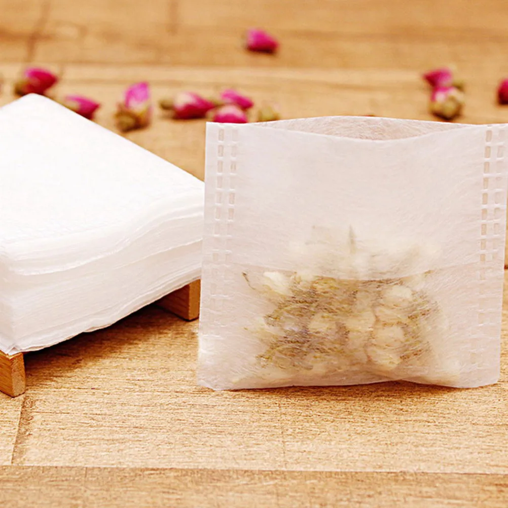 100 PCs Empty Paper Tea Bags Heat Seal Filter Paper Herb Loose Disposable Tea Bags Tea infuser Strainer