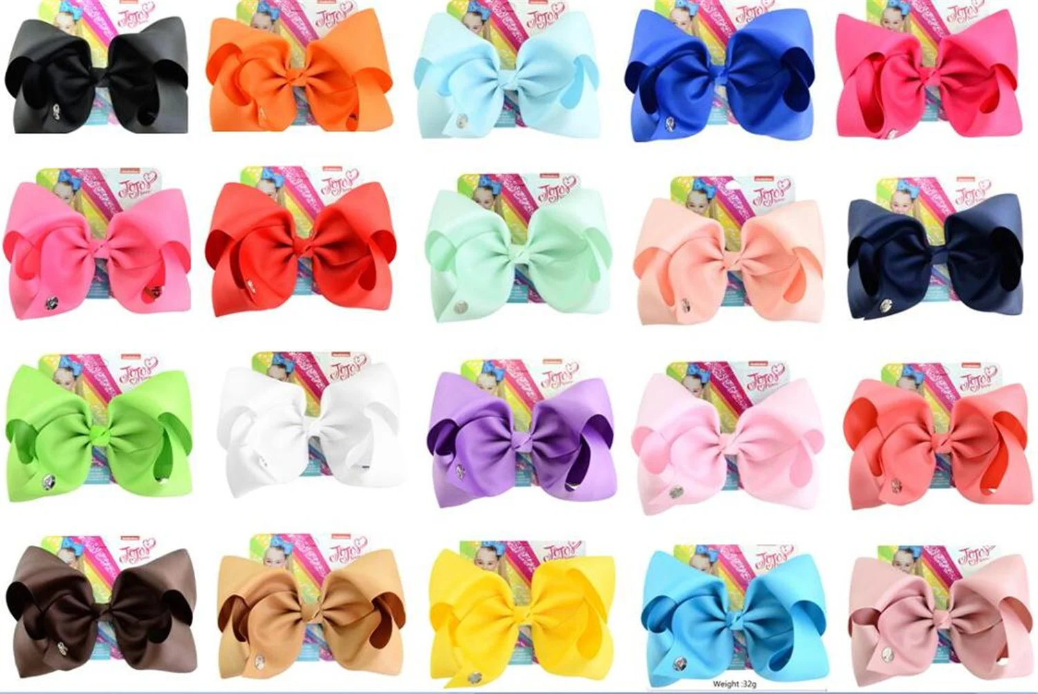 1/10 pces Solid Grosgrain Ribbon Hair Bow 8inch Handmade  Hairlips For Kids Girls Hairgrips Hair Accessories Dropshipping