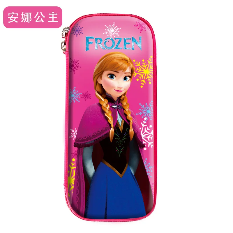 Imagem -02 - Disney Papelaria Caixa Bonito Frozen Lápis Case Desenho Animado Grande Capacidade Lápis Case Estudante Eva Cor Mão Bolsa Material Escolar Presente