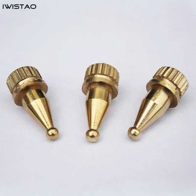 IWISTAO Dell'altoparlante di Rame Puro Piede Chiodo di Shock Spike Arrotondato M8 HIFI Altoparlanti Accessori