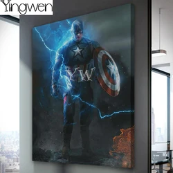 Captain America Diamond Painting Avengers Marvel Diamond Mosaic Cross Stitch Kits 5D Beads Embroidery Home Decor Portrait Art