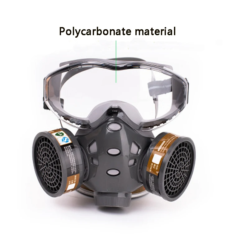 8200 Protective Dustproof Safety Half Full Face Mask Gas Mask With Glasse Spray Paint Chemical Pesticide With Filters Respirator