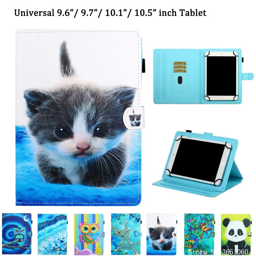 

Funda tablet 10.1 Universal Case For iPad 10.2 2019 Cover for Huawei T3 T5 M5 9.6 9.7 10 10.1 10.5 Fashion Print Stand Shell