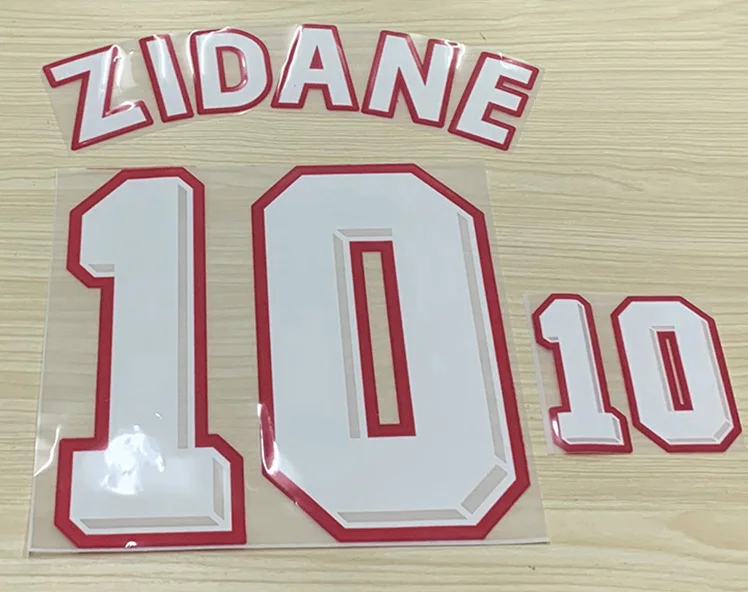 1998 FRANCE home #10 ZIDANE name kit nameset printing