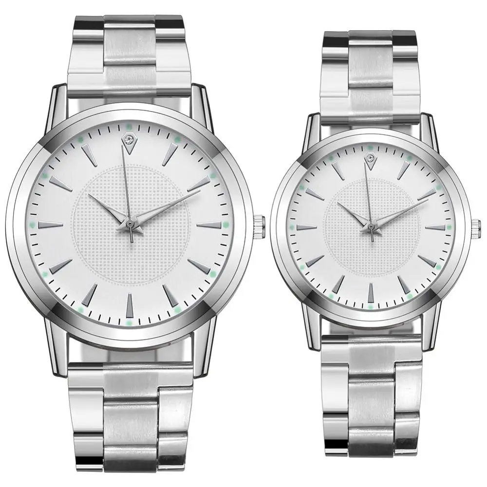 Nieuwe Beroemde Paar Horloges Minnaar Lichtgevende Casual Quartz Horloge Vrouwen Roestvrij Staal Horloges Voor Gift Relogio Feminino Mannen Klok