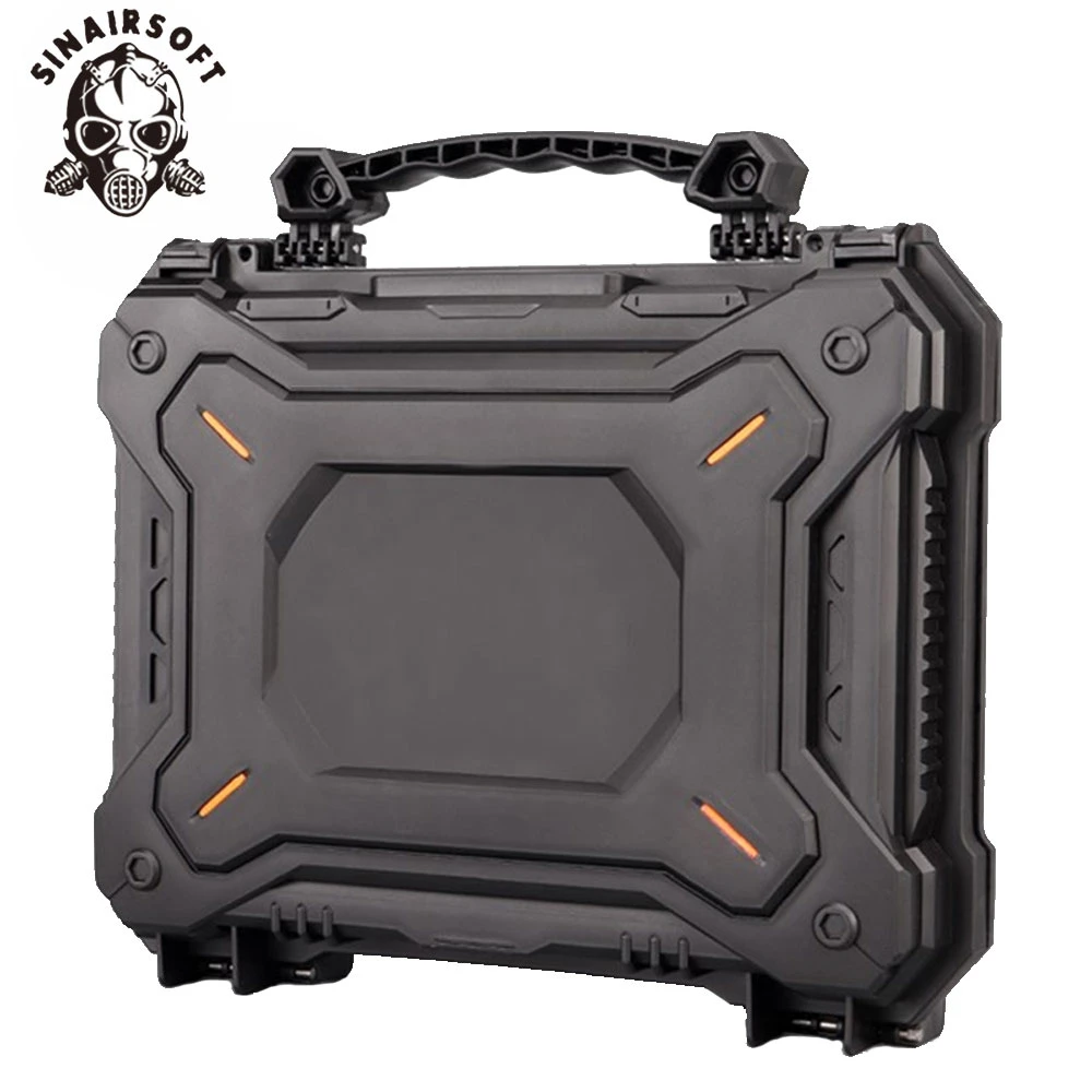 Waterproof Tactical Gun Pistol Camera Protective Case Safety Case with Foam Padded Dustproof Airsoft Hard Shell Pistol Box