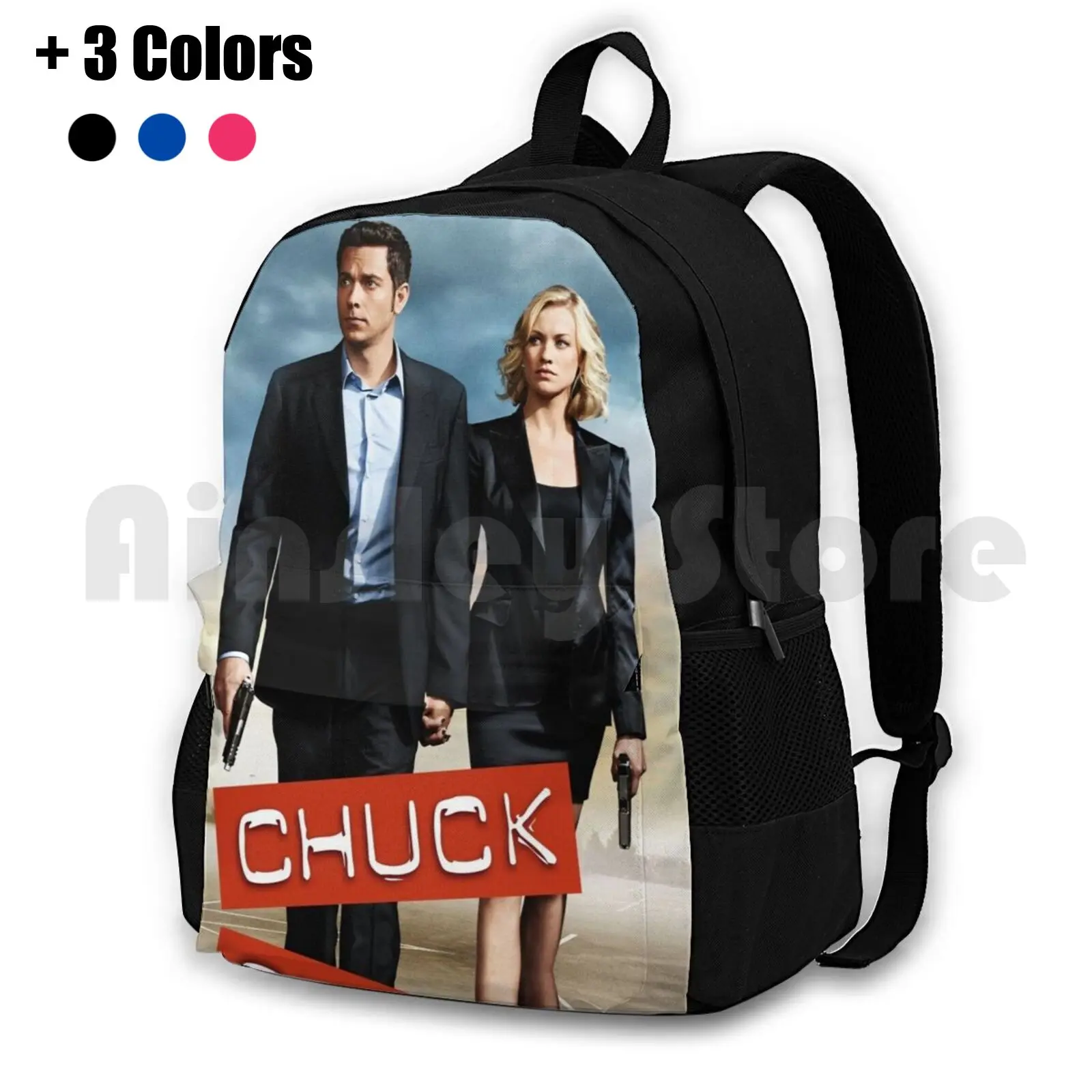 Chuck And Sarah Outdoor Hiking Backpack Riding Climbing Sports Bag Chuck Sarah Chuck Bartowski Season 5 Tv Show Niximj