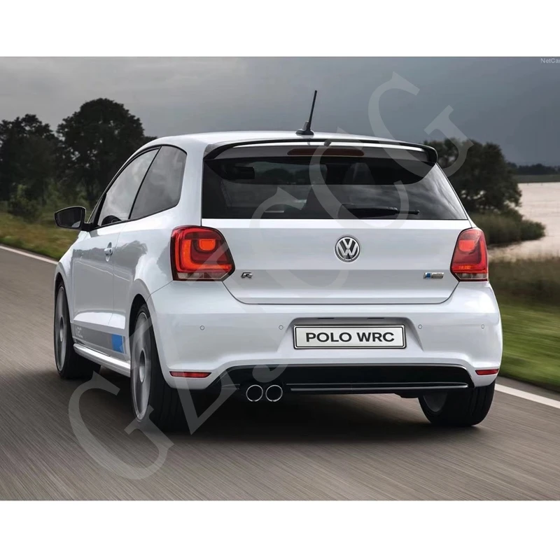 For VW Polo Spoiler ABS Material Car Rear Wing Primer Color VW polo Rear Spoiler For Volkswagen new Polo Spoiler 2011-2018