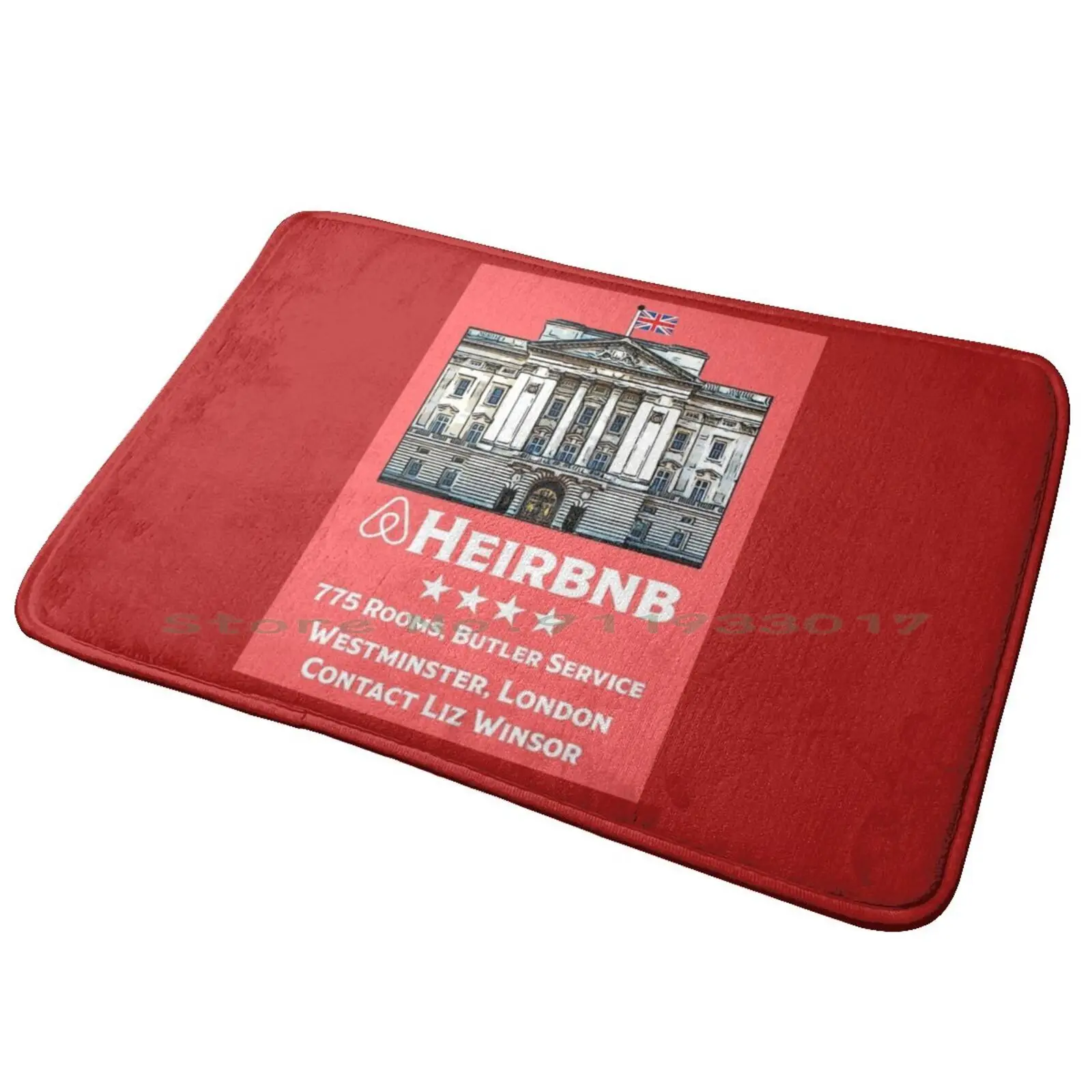 Royal Family-Bp Rbnb-Rental-Parody-Comedy Gifts Entrance Door Mat Bath Mat Rug Buckingham Tours Buckingham Rental Buckingham