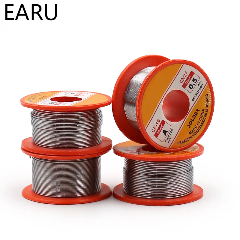 Solder Wire 0.3/0.4/0.5/0.6/0.8/1.0mm Diam 60/40 63/37 Clean Rosin Core Welding Tin Lead Solder Iron Wire Reel Soldering Tools