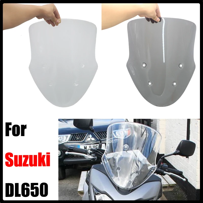 

Motorcycle Windshield Windscreen Accessories Double Bubble Acrylic Smoke For Suzuki DL650 DL 650